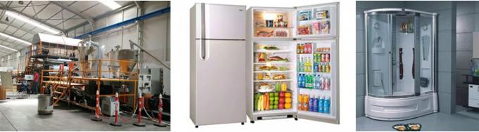 Le ANCHE rivestono densamente la fabbricazione della linea dell'estrusione del bordo delle ANCHE della macchina per servizio di assistenza al cliente di qualità del frigorifero di uso 1