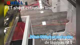Linea di produzione di lastre in PET da 250 Kwh, 1200 kg/h