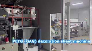 Linea di produzione di fogli decorativi in ​​PETG (GAG).