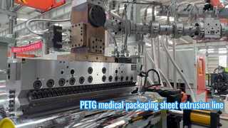 Linea di estrusione di fogli per imballaggi medicali in PETG