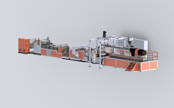 comprare Linea di estrussione per fogli di plastica PET a doppia vite 0,15 - 2 mm Spessore del foglio Coestrusione a 3 strati online manufacture