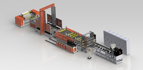comprare Macchina per la fabbricazione di carta di pietra Linea di estrusione di pellicole estensibili a tre livelli online manufacture