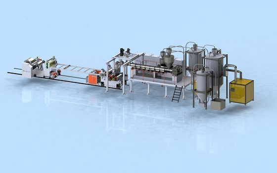 comprare Linea di estrusione di fogli di PLA con larghezza 800-1500 mm e spessore 0,15-1,5 mm con progettazione a doppia vite online manufacture