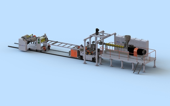 comprare Linea di produzione lastre termoformatura PET 300-1200 kg/h, design a doppia vite senza cristallizzazione, alta efficienza energetica nel sistema di riscaldamento online manufacture