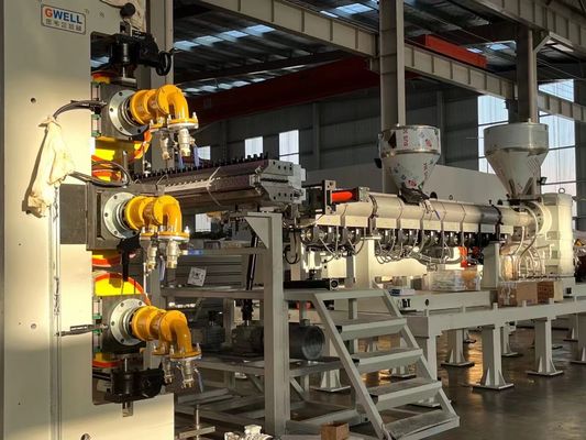 comprare Linea di estrusione per lastre in ABS HDPE di spessore 1-10 mm con design a vite singola per la produzione di pannelli in plastica di alta qualità online manufacture