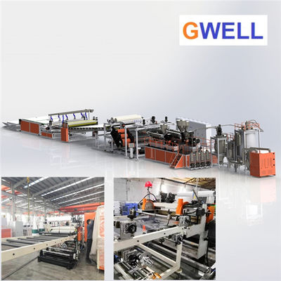 comprare Linea di estrusione PMMA ad alta trasparenza 1-10 mm 600-800 kg/ora con unità di rivestimento antigraffi UV in linea online manufacture
