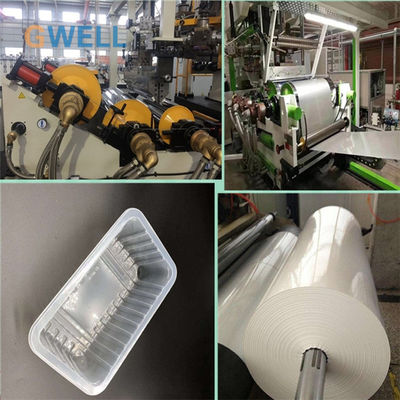 comprare Linea di estrusione di fogli blister in PP con materiale riciclato all'80%, coestrusione a 4 strati e larghezza 800-1500mm per termoformatura online manufacture